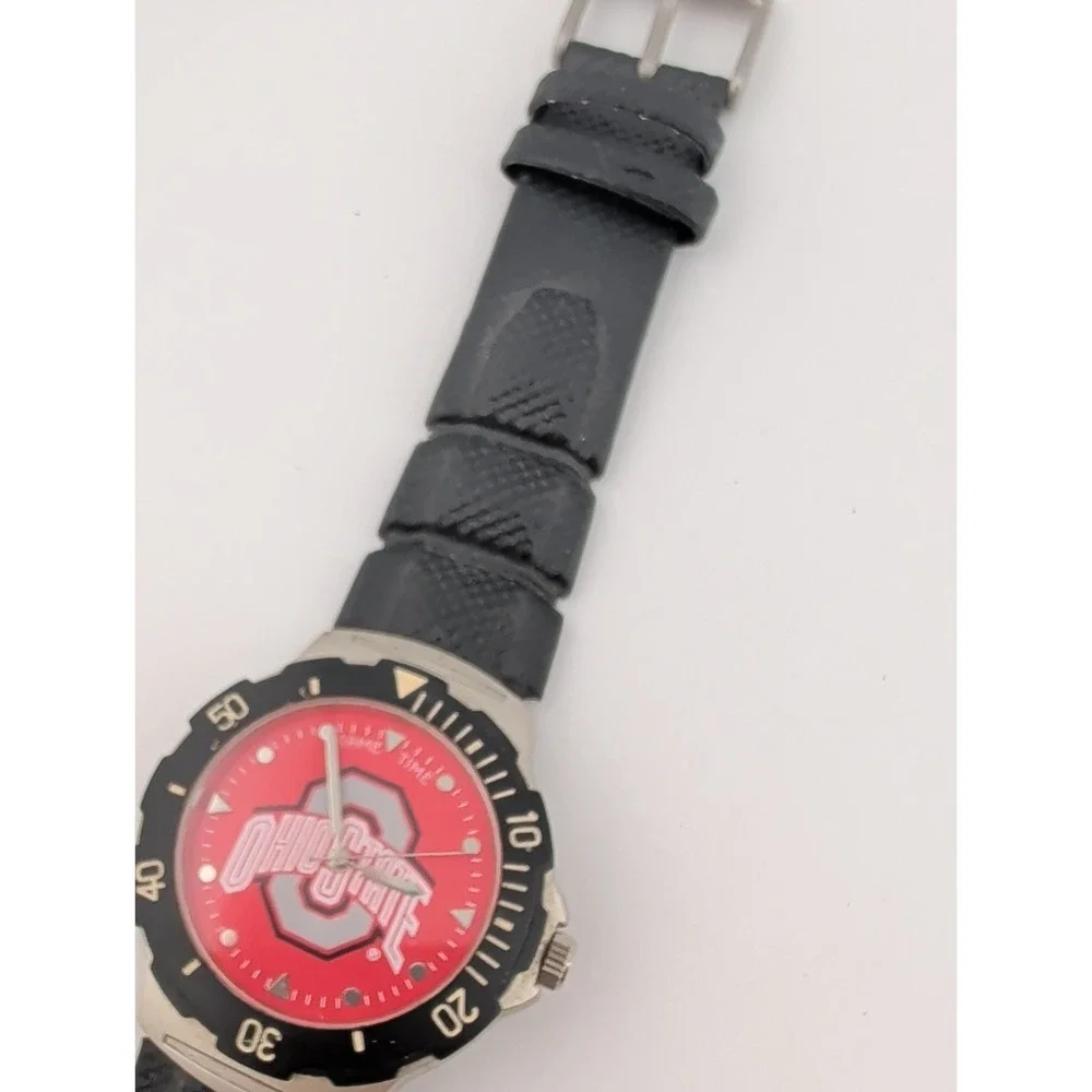 Game Time Agent Series Ohio State Buckeyes Men's Watch Black Band- New Battery